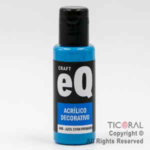 ACRIL.DECOR.EQ 408 AZUL CYAN PRIMARI 50ML X 6 UNIDADES